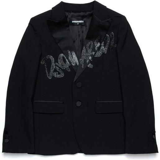 DSQUARED2 KIDS blazer con stampa - nero