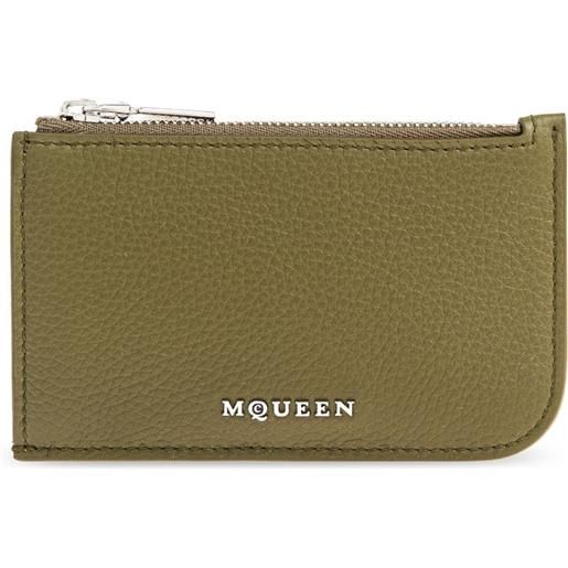 Alexander McQueen portacarte sling - verde