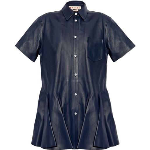 Marni chemisier in pelle - blu