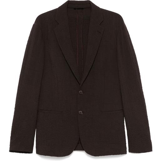 Giorgio Armani blazer in seersucker - marrone