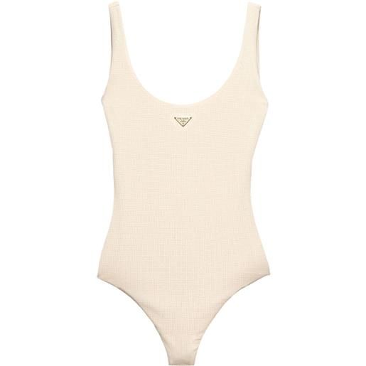 Prada costume intero con strass - toni neutri