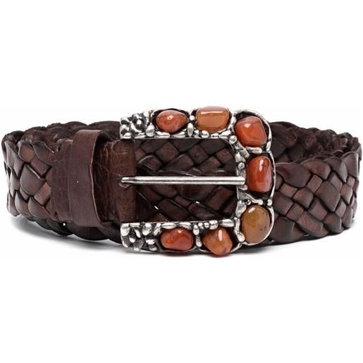 P.A.R.O.S.H. cintura in pelle zoe - marrone