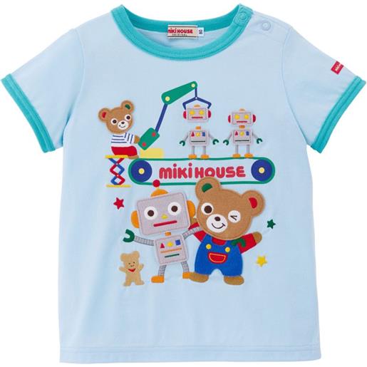 Miki House t-shirt miki robots factory - blu