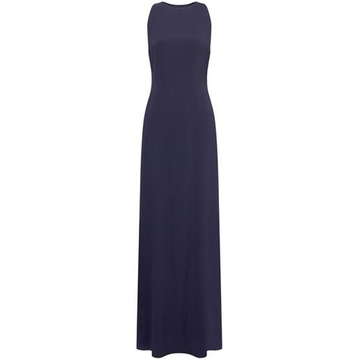 Alberta Ferretti abito lungo smanicato - blu