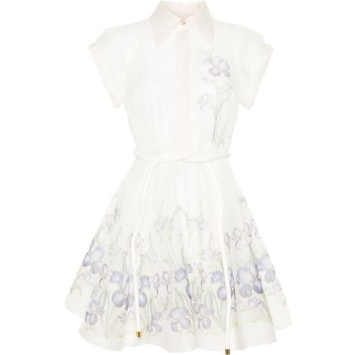 ZIMMERMANN abito corto natura a fiori - bianco