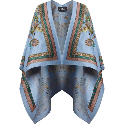 ETRO mantella con stampa paisley - blu