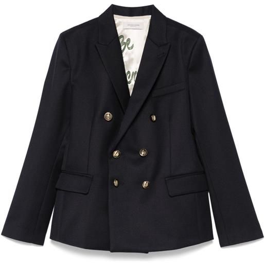 Golden Goose Kids blazer doppiopetto - blu