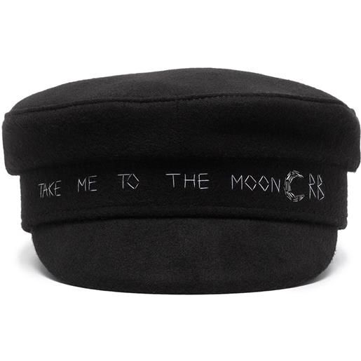 Ruslan Baginskiy cappello baker boy black to the moon - nero