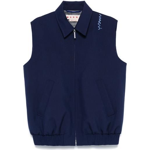 Marni gilet in lana vergine - blu