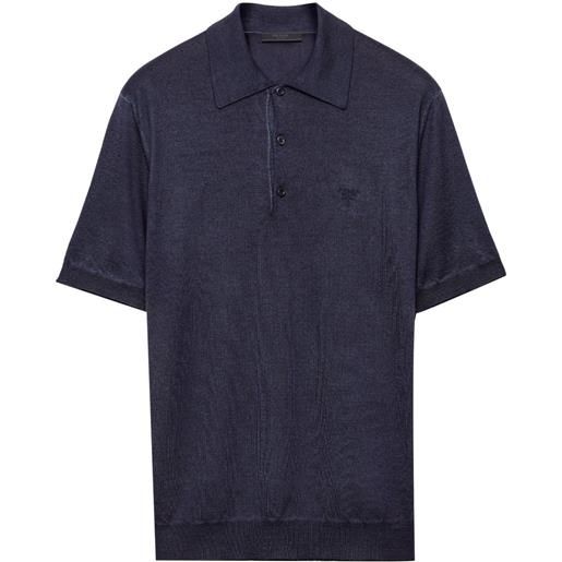 Prada polo in cashmere - blu