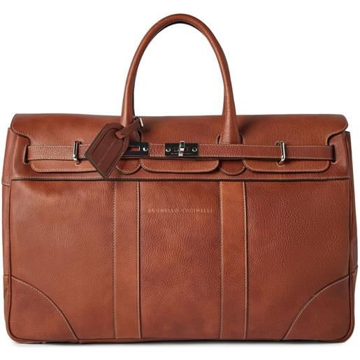 Brunello Cucinelli borsone weekender country - marrone