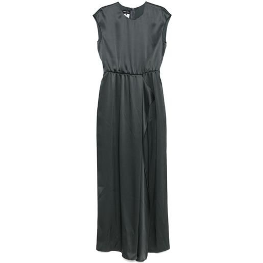 Giorgio Armani abito lungo in raso - verde