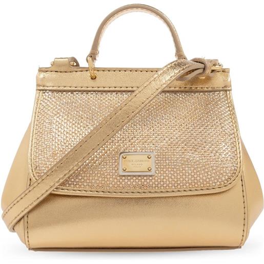 Dolce & Gabbana Kids borsa tote sicily mini metallizzata - oro