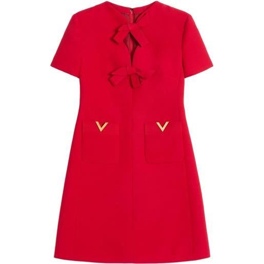 Valentino Garavani abito corto in crêpe couture - rosso