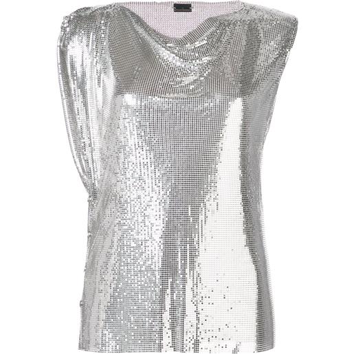 Rabanne top disco - argento