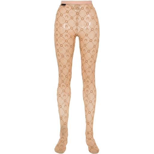 Marine Serre collant moonogram - marrone