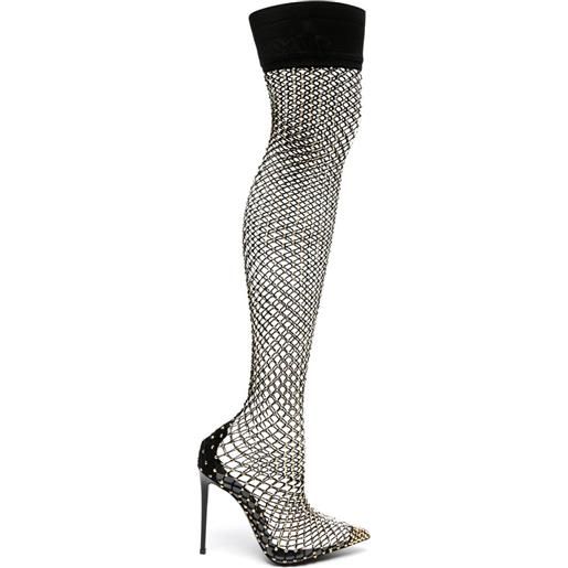 Le Silla stivali gilda con strass 120mm - nero