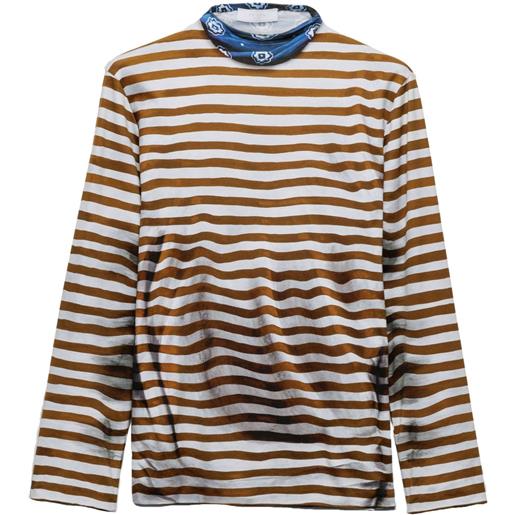 Prada maglione in cotone a collo alto - bianco