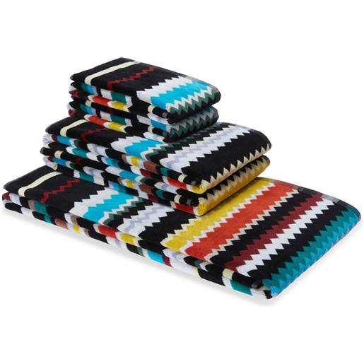 Missoni Home set di cinque asciugamani curt - nero