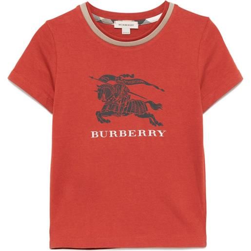 Burberry Kids t-shirt con logo - rosso