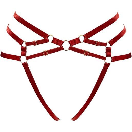 Bordelle slip con cinghia - rosso