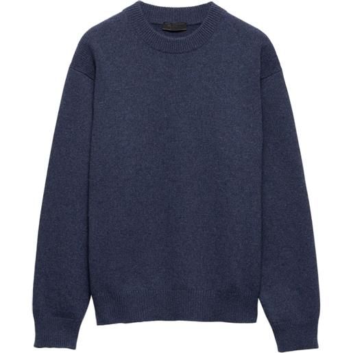 Prada maglione con ricamo - blu