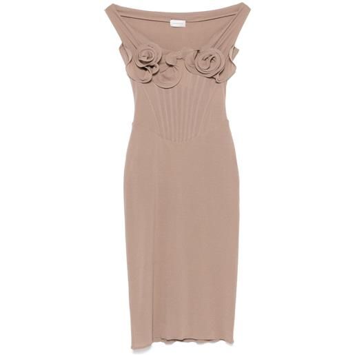 Magda Butrym abito midi con applicazione - marrone