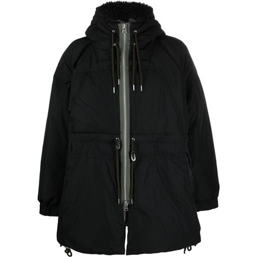 sacai parka imbottito - nero