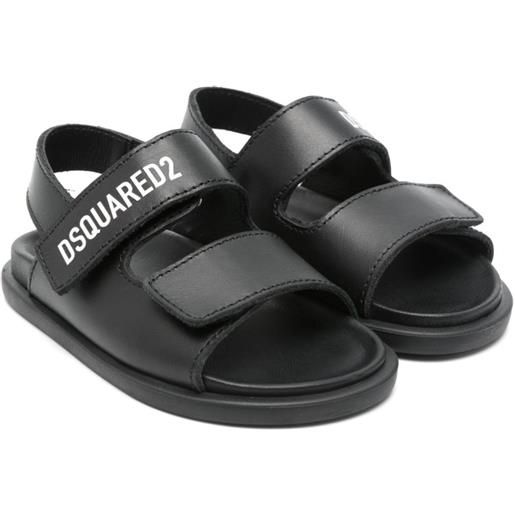 DSQUARED2 KIDS sandali con strappo - nero