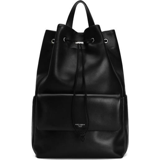 Dolce & Gabbana zaino con coulisse - nero