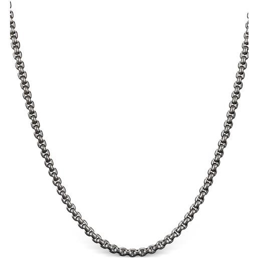 Lantine Collana Donna Con Iniziale A-Z – In Acciaio Al Titanio, Catena 41+5 Cm, Ciondolo Tondo E Lettera, Antiruggine