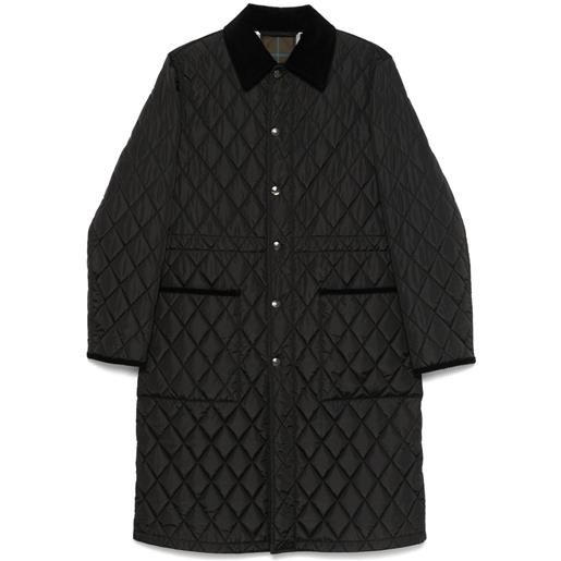 Burberry parka trapuntato - nero