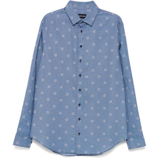 Giorgio Armani camicia con stampa - blu