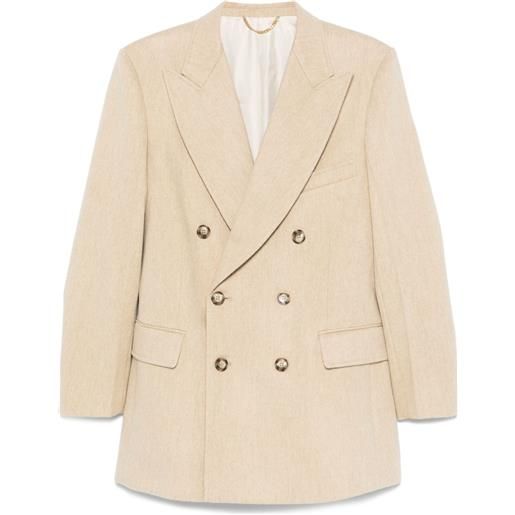 Victoria Beckham blazer con revers a lancia - toni neutri