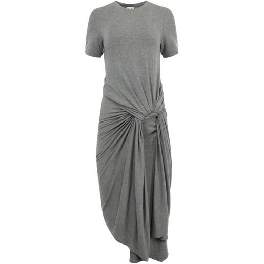 LOEWE abito midi drappeggiato - grigio