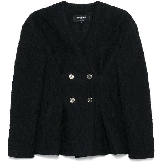 Rochas blazer con effetto cloqué - nero