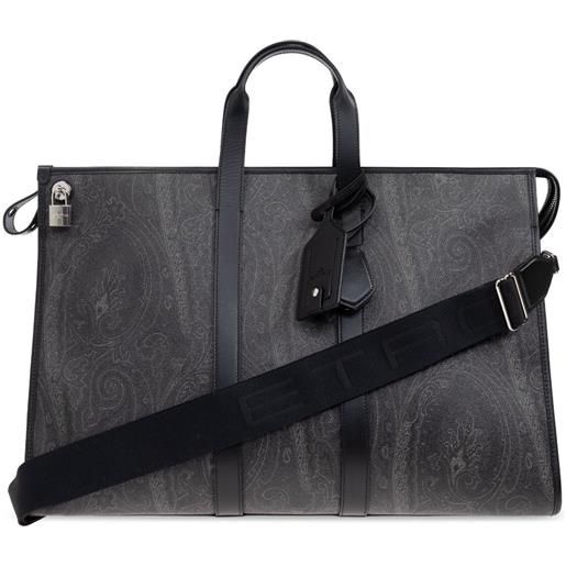 ETRO borsa da viaggio con stampa paisley - grigio