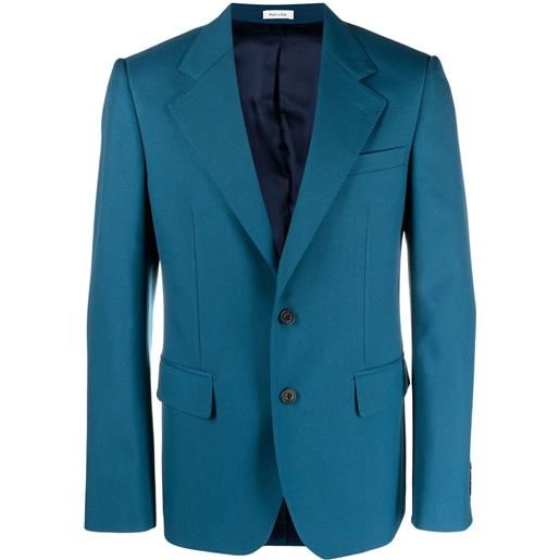Alexander McQueen blazer monopetto sartoriale - blu