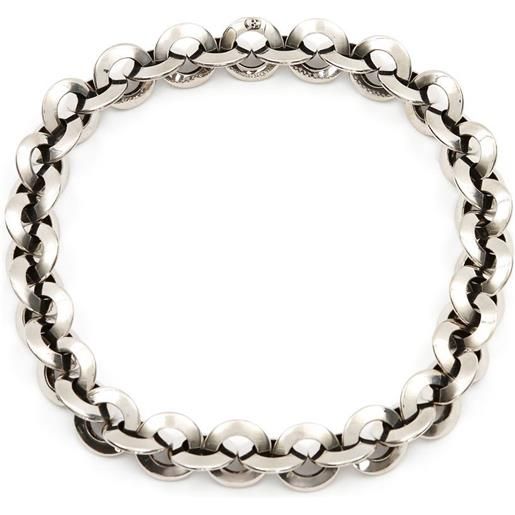 Alexander McQueen choker a catena eyelet - argento