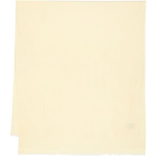 N.Peal scialle con bordi sfrangiati - giallo