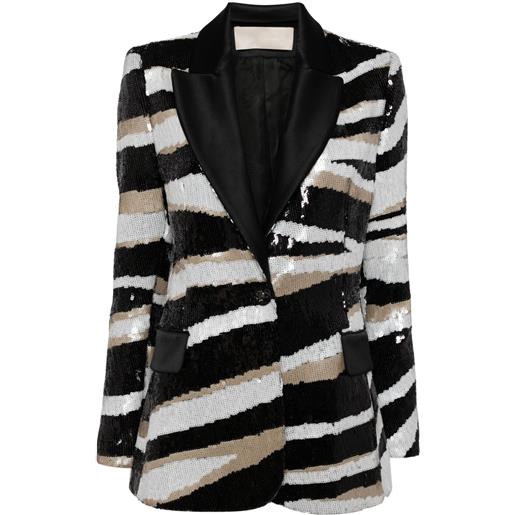 Elie Saab blazer con paillettes - nero
