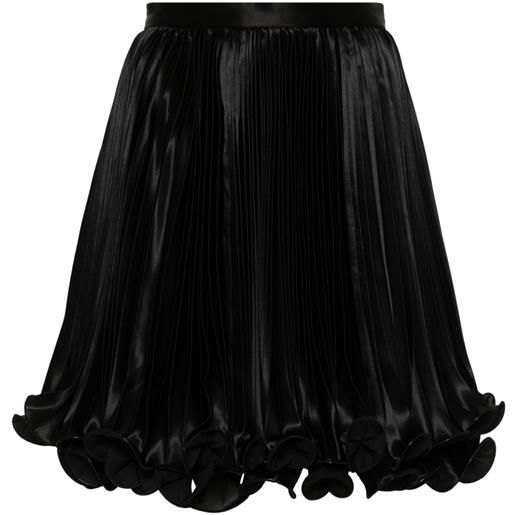 Balmain minigonna con ruches - nero