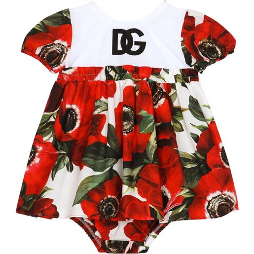 Dolce & Gabbana Kids abito con stampa - rosso