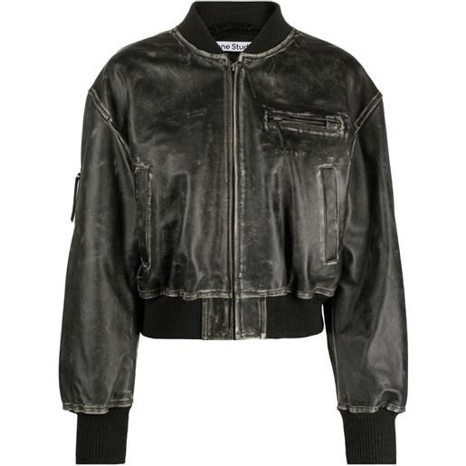 Acne Studios giacca con effetto vissuto - nero
