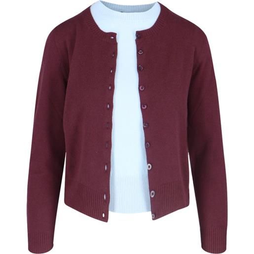 Canessa set top e cardigan - rosso