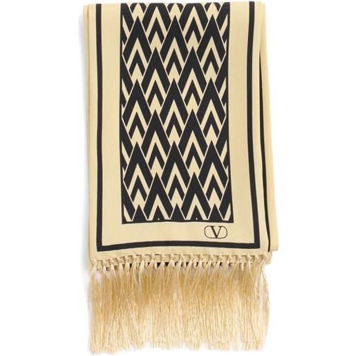 Valentino Garavani sciarpa toute la v - toni neutri