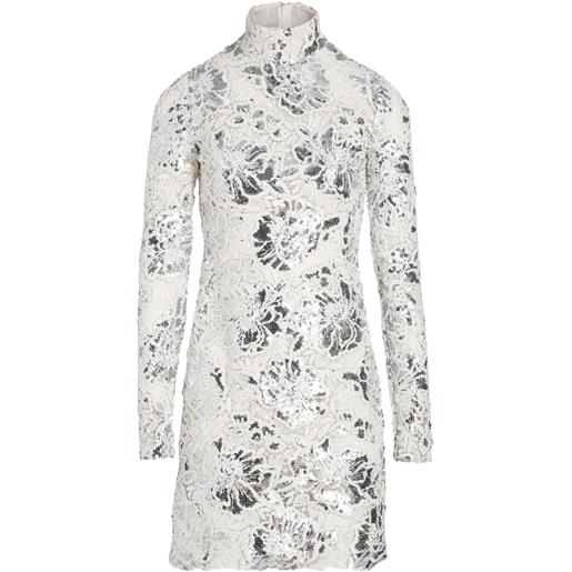 Giambattista Valli abito corto con paillettes - bianco