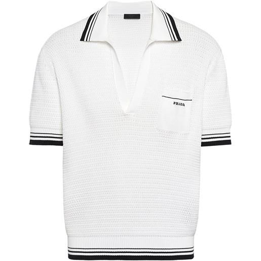 Prada top con logo - bianco