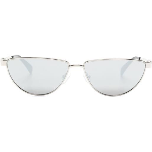 Alexander McQueen Eyewear occhiali da sole ovali - argento