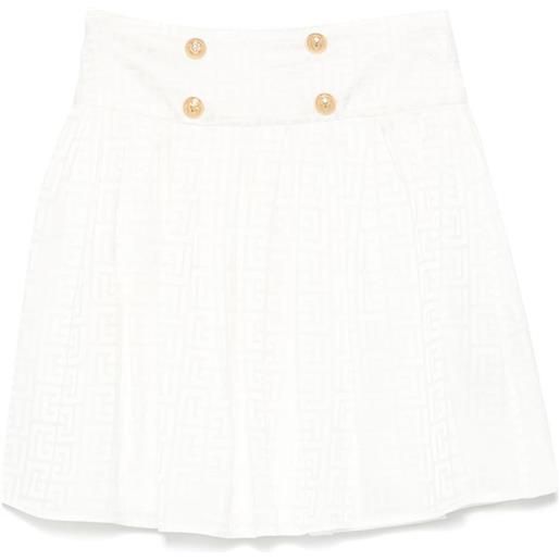 Balmain Kids gonna con logo jacquard - bianco